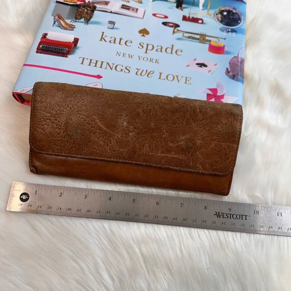 HOBO Brown Leather Clutch Wallet